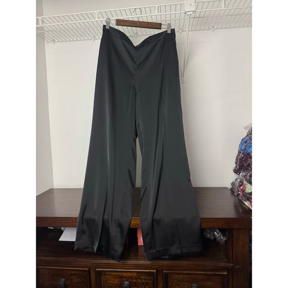 Anne Klein Plus Size Mid-Rise Pull-On Wide-Leg Pants 0X/12 - Picture 1 of 9